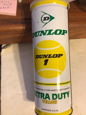 Vintage Dunlop Extra Duty Yellow Tennis Balls Key Tab Sealed Can