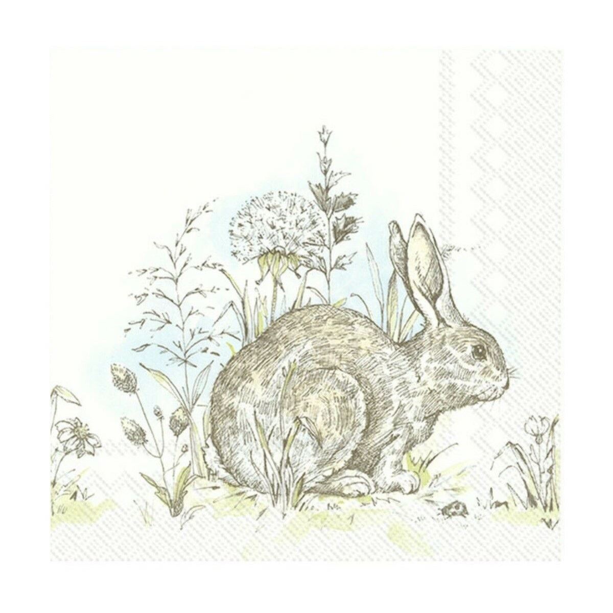 Easter Morning Bunny Rabbit Paper Napkins Lunch Cocktail Disposable Serviettes