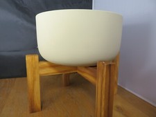 New Cream Planter On Wooden Stand Stunning Design Indoor Outdoor Home Décor