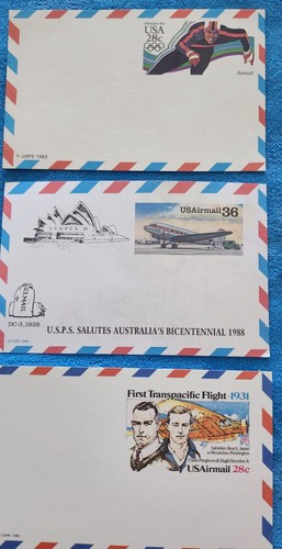 United States Group of 13 Mint Airmail Postal Cards - Postage Paid - Picture 2 of 6