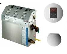 MrSteam MS-90-E Steam Bath Generator with I-Tempo Panel and Steamhead 