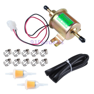 #ad #ad 12V 4 7 PSI Low Pressure Electric Fuel Pump Kit Gas Diesel Inline Transfer Goss $19.98