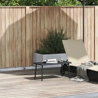 Garten Couchtisch Rechteckig Schwarz 80X40X37 Cm Poly Rattan