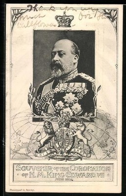 Coronation of H. M. King Edward VII. von England, 1902, Ansichtskarte 