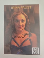 IRINA FAUST Autogramm Autograph Signiert Signed Original Autogrammkarte