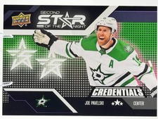 Joe Pavelski 2nd Star of the Night 2021-22 Upper Deck Credentials #2S-4 Stars
