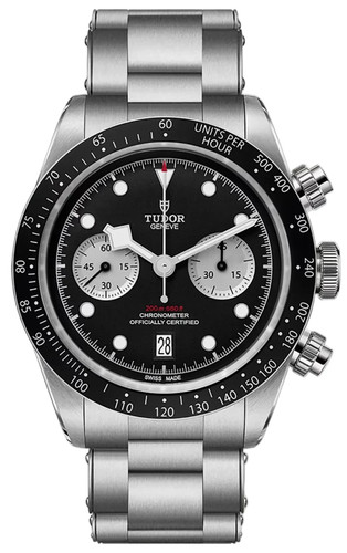 Tudor Black Bay Chrono Reverse Panda Black Dial Steel 41mm Men's Watch M79360N