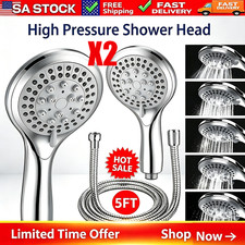 High Pressure Shower Head 5 Settings Handheld Shower Heads Spray With 5 FT Hose