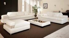 Sofagarnitur Sofa Couch Designer Ledersofa 3+2+1 Couch Polster Sitz Set Mersburg