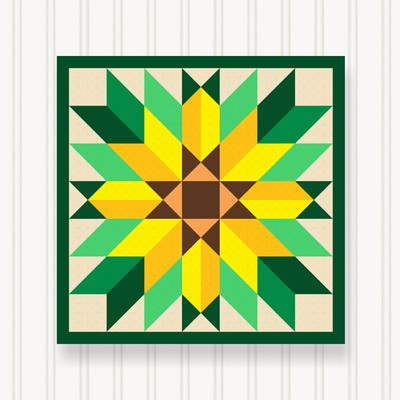 Barn Quilt Square, 8 Sizes, Outdoor & Indoor Wall Art, Home Decor, BQ106