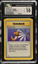 CGC 10 GEM MINT Scoop Up 78/102 Base Set Shadowless Pokemon Card on eBay