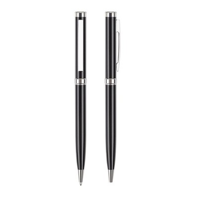 Retractable Metal Ballpoint Pen Gel Ink Pen 0.5mm Black for Shell Smooth Write 2