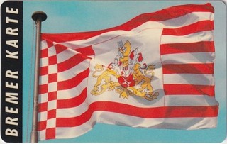 Bremer Karte (BSAG) (11): Bremer Flagge ohne Rand Abonnementskarte 1987