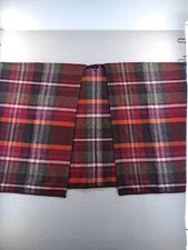 Talbots one size plaid wool blend shawl poncho cape western southwest cowgirl