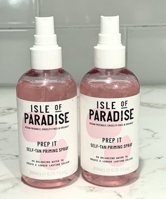 2X Isle Of Paradise ~ Prep It ~ self-tan priming spray, longer lasting tan NOLID