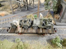 HO Roco Minitanks Patton's 3rd Army Railway Car #A2848 Custom Hand Painted