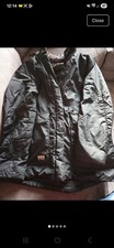 Helly Hansen Jacket Mens Medium Black Waterproof Hooded Coat Outdoor Winter