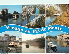 Postkarte - 55 - Verdun - Au fil de la Meuse - Multiviews - Boote - Flamme