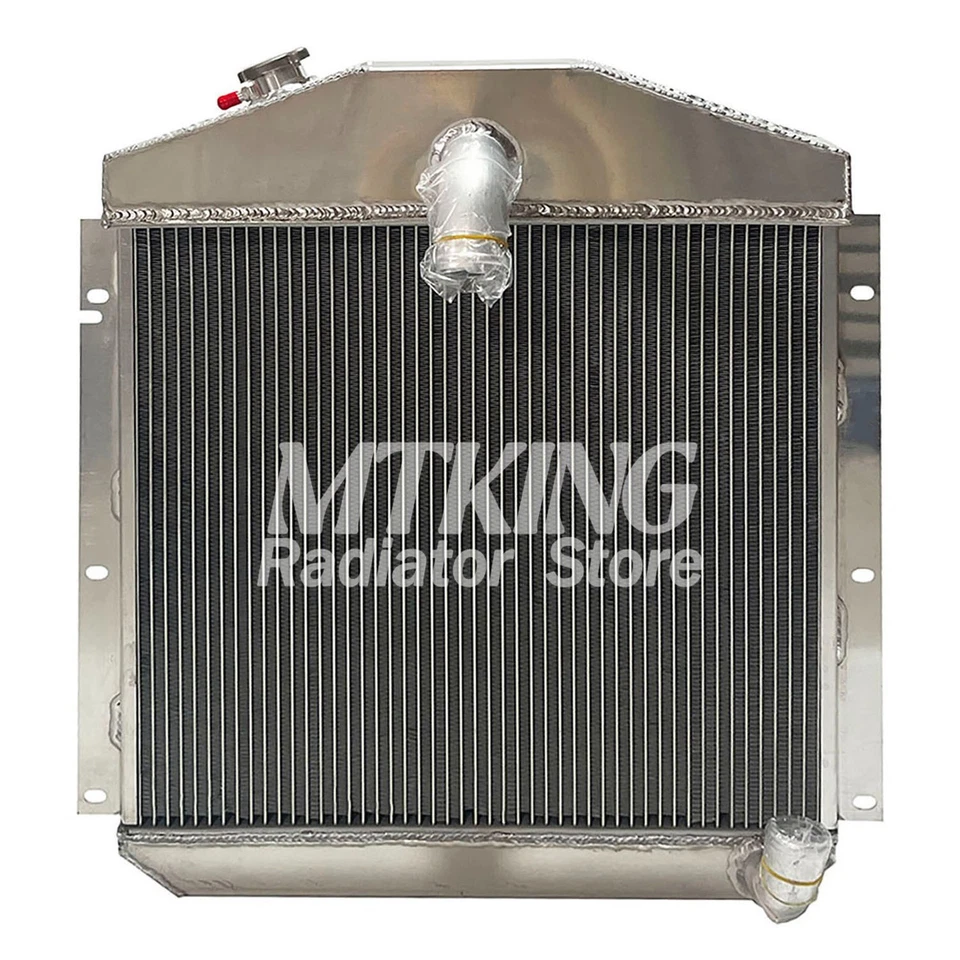 Radiador de aluminio para 1947-1949 Plymouth Chrysler P15 Deluxe 3.6 4.1L 5.3L L6 V8 Foto 2 de 4