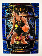 2021-22 Panini Select Evan Mobley BLUE Shimmer Prizm RC #5 Cavaliers Rookie!