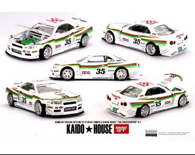 Kaido House x Mini GT Nissan GT-R R34 Tamiya The Grasshopper V1