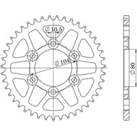 Zahnrad Stahl P525 - Z40 (DIS.16610) Kawasaki 600 Ninja ZX-6R 98/01