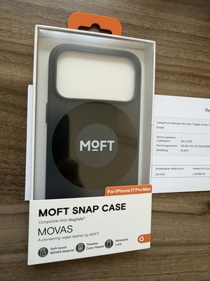 MOFT Snap Case MOVAS, schwarz, iPhone 17 Pro Max,  MagSafe, m. Rechnung