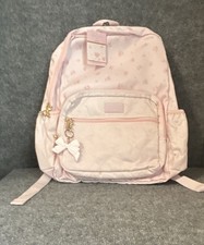 Yoobi LoveShackFancy Pink Floral Large Backpack Pockets Zip 13x5x17 Poly