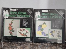 Vtg~Hobby Kraft~Home Decor Shaded Transfers~2 New Packages~Fruits~#9469 & #9471