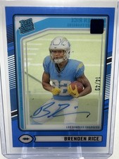 2024 CLEARLY DONRUSS FOTL Brenden Rice Blue Rated Rookie AUTO  14/49 #99