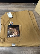 VTG Carhartt Men Duck Unlined Bib Overall Outdoor Workwear Size 50x30 NWT