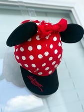 Disney Parks Minnie Mouse Youth Hat Red Polka Dot Ears Bow Walt Disney World