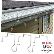Christmas Gutter Light Hooks, Stainless Steel Christmas Gutter Clips, 60 Pcs