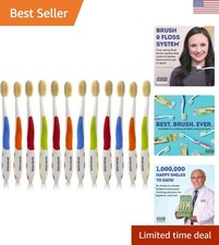 Cruelty-Free 12 Pack Soft Flossing Toothbrushes for Adults - Dr. Plotka