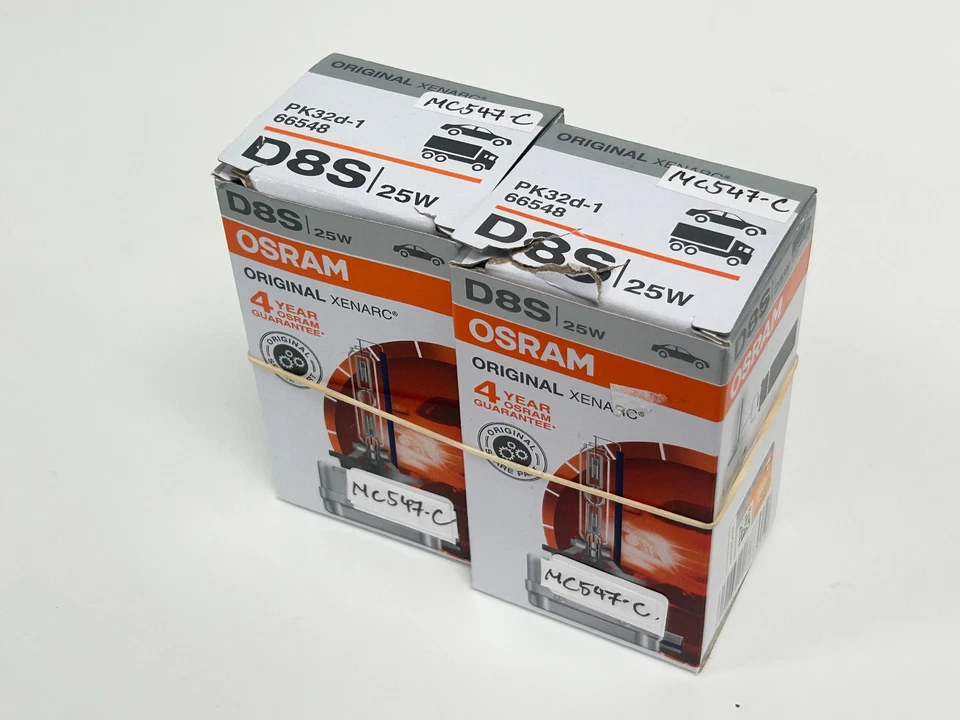 2X USADO OSRAM Xenarc D8S OEM 4300K HID Xenón Faros Bombillas 66548 DOT Alemania Foto 3 de 4