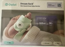 Owlet Dream Sock FDA-Cleared Smart Baby Monitor Mint Color ...NEW Sealed 