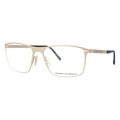 Porsche Design P8256-B 57mm Herren Eckig Metall Brille Brillengestell Matt Gold