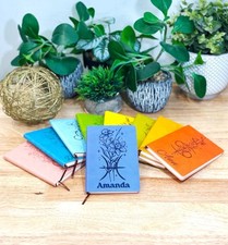 Personalized Zodiac Notebook with Name   Custom Birth Flower Journal   Astrology