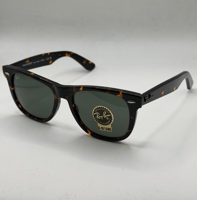 Ray-Ban Wayfarer Tortoise Shell Green Glass G-15 Tinted Lens  display picture 1