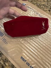 YSL Yves Saint Laurent Beauty Velvet Makeup Small Lip Bag  Burgundy
