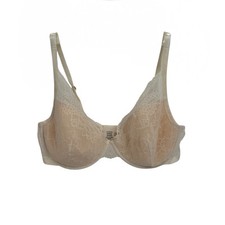 SOMA Lightest Lift Lace Plunge Underwire Bra Cream Size 40DD Women’s Back Close