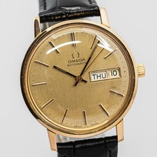 Vintage 1978 **NEAR MINT** OMEGA Seamaster Cal.1022 Auto Day/Date Gold 34mm Mens 3