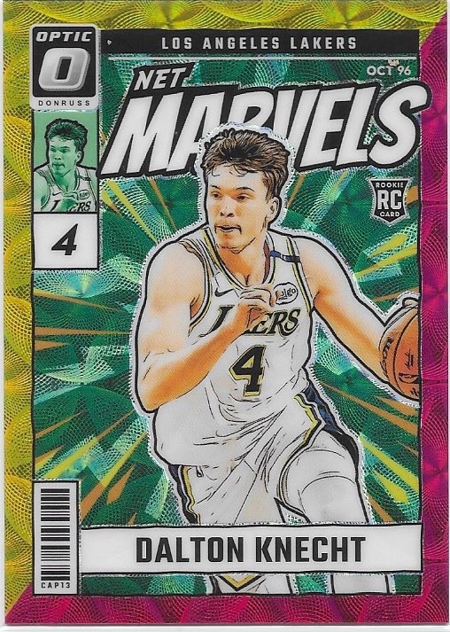 2024-25 Donruss Optic Dalton Knecht Rookie Net Marvels Red Gold #/99 RC #16