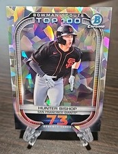 2021 Bowman Chrome Scouts Top 100 Hunter Bishop Atomic Refractor /150 Giants MLB