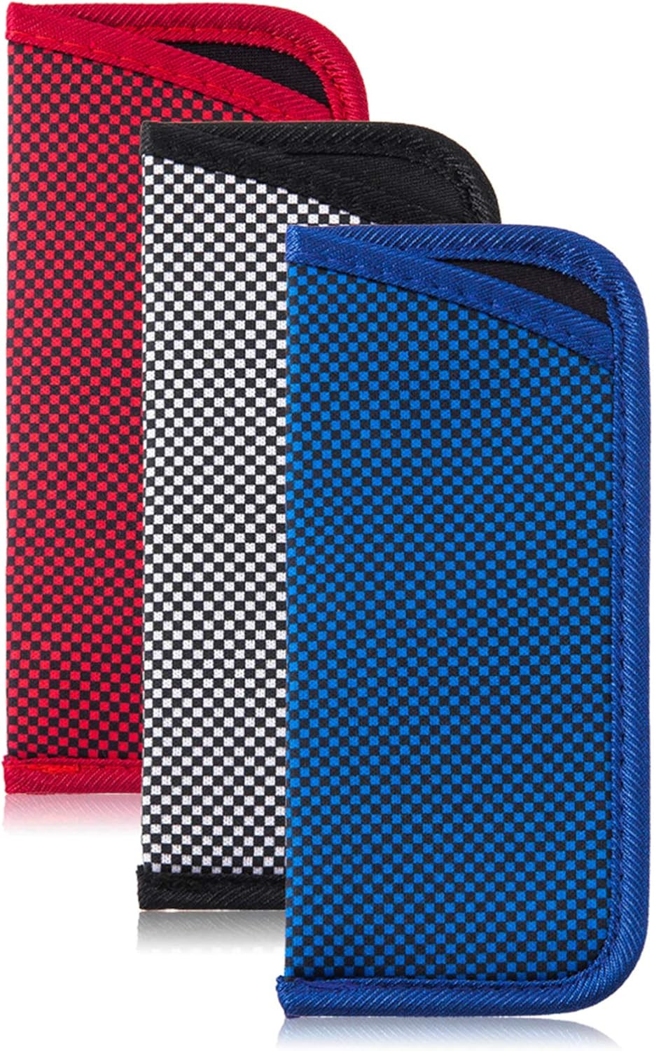 3 Pack Reading Glasses Pouch - Soft Eyeglasses Bag Portable Cloth Eyewear Case