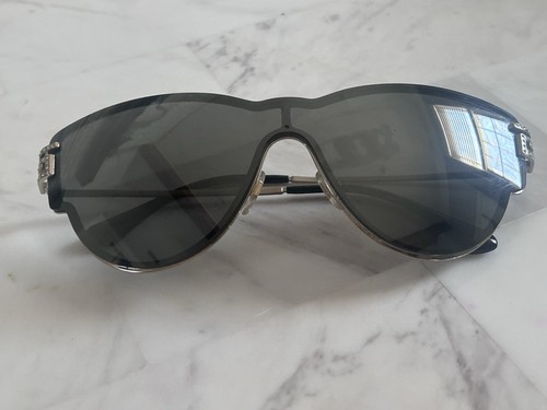Versace VE 2172B 1252/6G Cat Eye Sunglasses Pale Gold/Grey Mirror Silver Lens - Picture 9 of 10