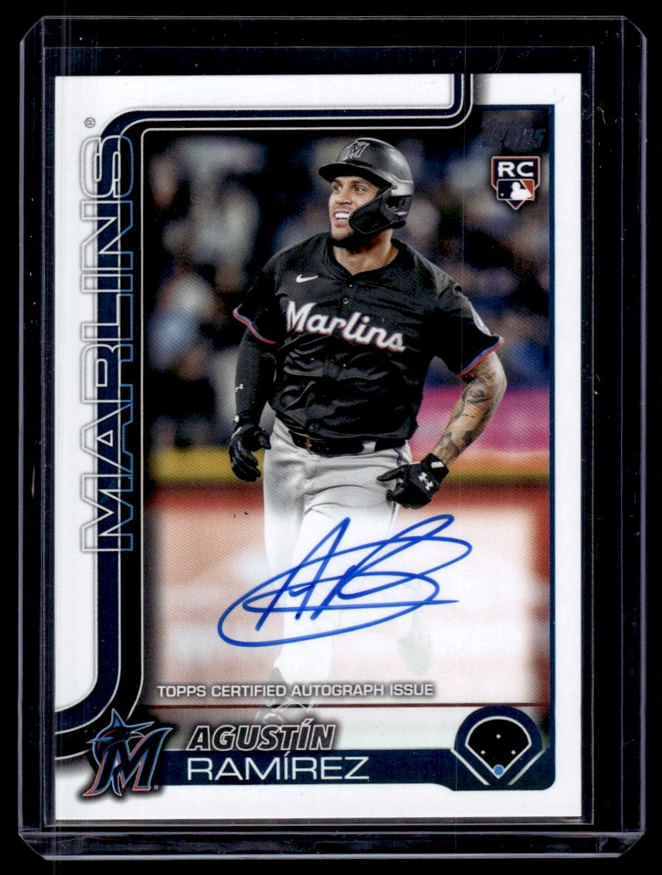 2025 Topps Update Real Ones Autographs on card Agustin Ramirez RC Auto Miami