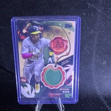 2024 Topps Holiday Mega Baseball Esteury Ruiz Relic RC-ER Oakland Athletics