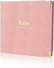 Baby book Memory Book for baby boys and girls First 5 years Large, Pink