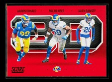2021 Score #3D8 Aaron Donald / Jalen Ramsey / Micah Kiser 3D Red
